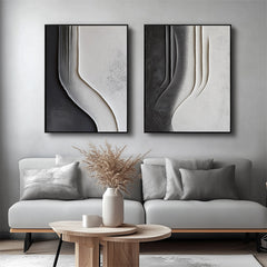 Snowy – Wabi-Sabi Textured Wall Art