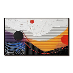 Eclipse Symphony – Textured Abstract Wall Art