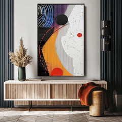 Eclipse Symphony – Textured Abstract Wall Art