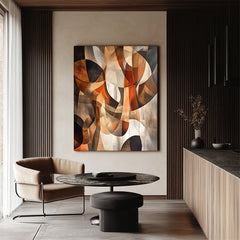 Earth Harmony: Modern Abstract Geometric Wall Art – Geometric Wall Art