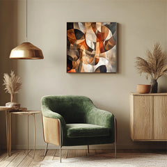 Earth Harmony: Modern Abstract Geometric Wall Art – Geometric Wall Art