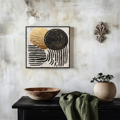 Golden Balance-Abstract Minimalist Painting