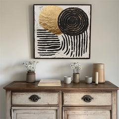 Golden Balance-Abstract Minimalist Painting