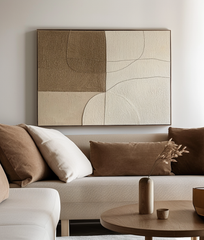 Harmony of the Tides Wall Art-Framed Abstract Geometric – Textured Seascape Wall Art