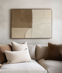 Harmony of the Tides Wall Art-Framed Abstract Geometric – Textured Seascape Wall Art