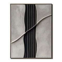 Textured 3D Neutral Abstract Canvas Painting – Modern Minimalist Geometric Wall Art
