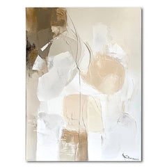 Neutral Large Textured Abstract Artwork – Chic Minimalist Wall Decor for Modern Interiors