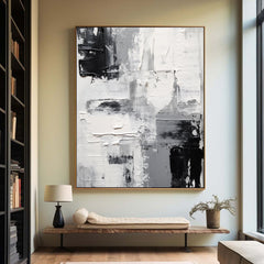 Monochrome Essence – Textured Abstract Wall Art