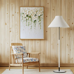 Floral Cascade – 3D Textured Floral Oil Painting for Modern & Minimalist Interiors