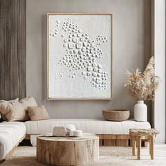 Pebble Flow – Wabi-Sabi Textured Wall Art