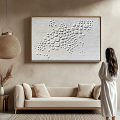 Pebble Flow – Wabi-Sabi Textured Wall Art