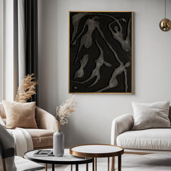 Fluid Silhouettes: Abstract Art – Textured Abstract Wall Art