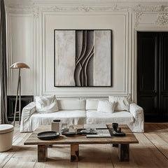 Flowing Paths: Textured Relief – Textured Abstract Wall Art