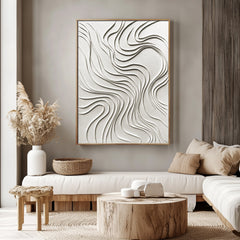 Flowing Essence: Textured Waves – Textured Seascape Oil Painting