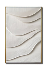 Textured Beige Abstract Art with Curved Lines – Minimalist Modern Wall Decor