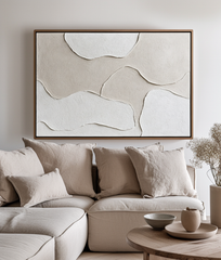 Tidal Harmony – Wabi-Sabi Textured Abstract Wall Art