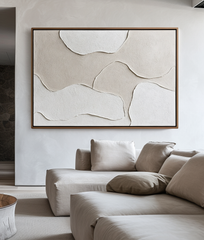 Tidal Harmony – Wabi-Sabi Textured Abstract Wall Art
