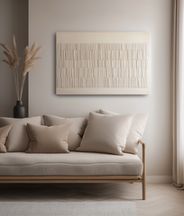Linear Waves – Wabi-Sabi Inspired Handmade Wall Art – Modern 3D Abstract Home Decor