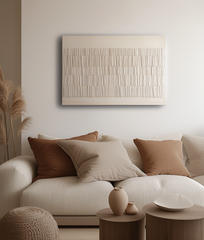 Linear Waves – Wabi-Sabi Inspired Handmade Wall Art – Modern 3D Abstract Home Decor
