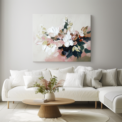 Blossom Haven – Textured Floral Wall Art