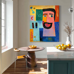Original High Aaturation Painting Acrylic painting Abstract Portrait Wall Art Fashion Art Home Decor