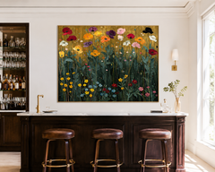 Radiant Meadow – Hand-Painted Floral Oil Canvas Art