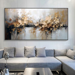 Golden Reverie-Textured Abstract Gold Painting