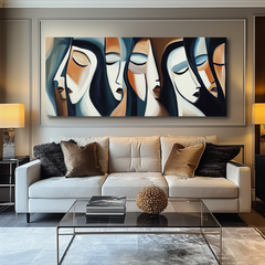 Harmonized Reflections-Abstract Multi – Figurative Wall Art