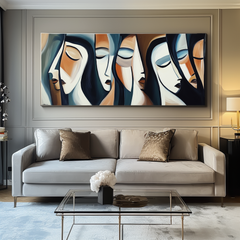 Harmonized Reflections-Abstract Multi – Figurative Wall Art