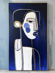Midnight Contours-Abstract Line – Figurative Wall Art