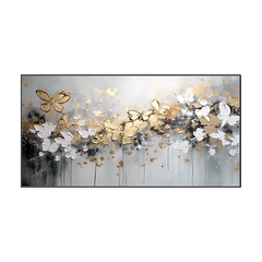 Wings of Light-Textured Butterfly Abstract Oil Painting