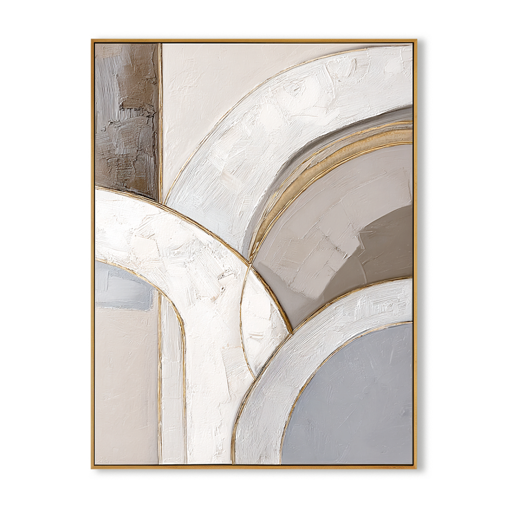 Gentle Arches – Neutral Abstract Textured Wall Art hand-painted wall art