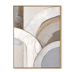 Gentle Arches – Neutral Abstract Textured Wall Art hand-painted wall art