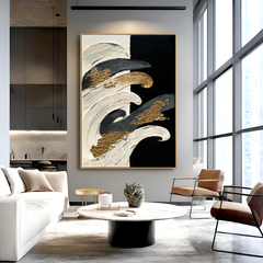 Textured Abstract Wave – Minimalist Coastal Wall Art
