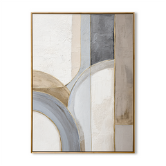 Soft Balance – Neutral Abstract Textured Wall Art hand-painted wall art