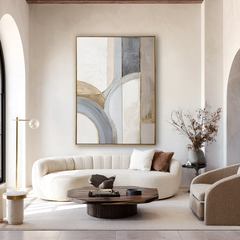 Soft Balance – Neutral Abstract Textured Wall Art