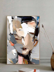 Contemplation – Textured Abstract Portrait Art Painting for Modern Wall Decor
