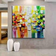 Colored Patches – Textured Abstract Wall Art