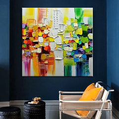 Colored Patches – Textured Abstract Wall Art
