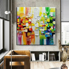 Colored Patches – Textured Abstract Wall Art