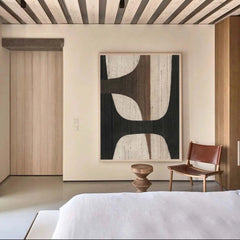 Earthy Elegance – Wabi-Sabi Neutral Abstract Canvas Art – Minimalist Wall Decor