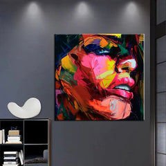 Extasy – Vibrant Abstract Portrait: A Burst of Colorful Expressions