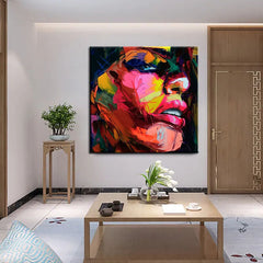 Extasy – Vibrant Abstract Portrait: A Burst of Colorful Expressions