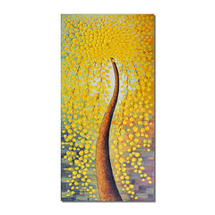 Golden Bloom – Textured Floral Oil Painting
