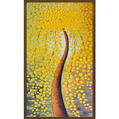 Golden Bloom – Textured Floral Oil Painting