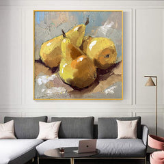 Golden Pears – Floral Oil Painting