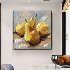 Golden Pears – Floral Oil Painting