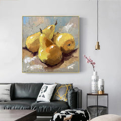 Golden Pears – Floral Oil Painting