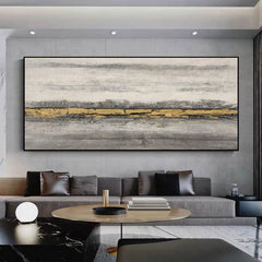Golden Riverbank – Textured Landscape Oil Painting