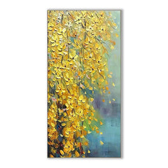 Golden Spring – Textured Floral Oil Painting